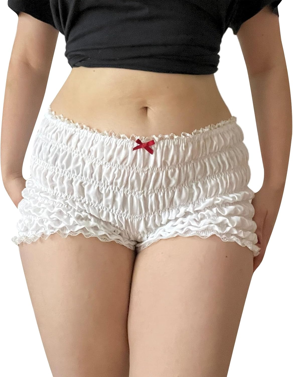 Smocked Y2K Frill Boy Shorts Women
