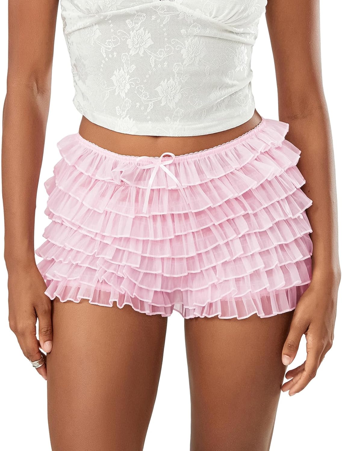 Lace Trim Ruffle Bloomers