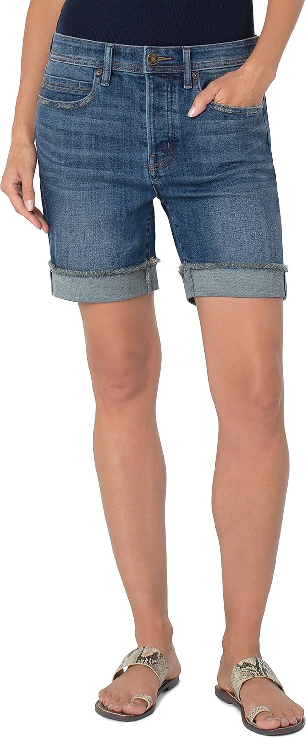 Liverpool Womens Boyfriend Fray Cuff Short