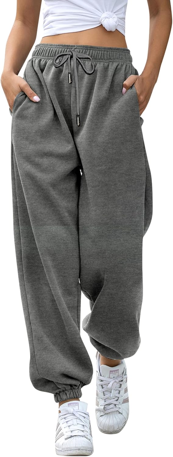 Stay Warm Stay Comfortable Cinch Bottom Sweatpants with Pockets for Women
