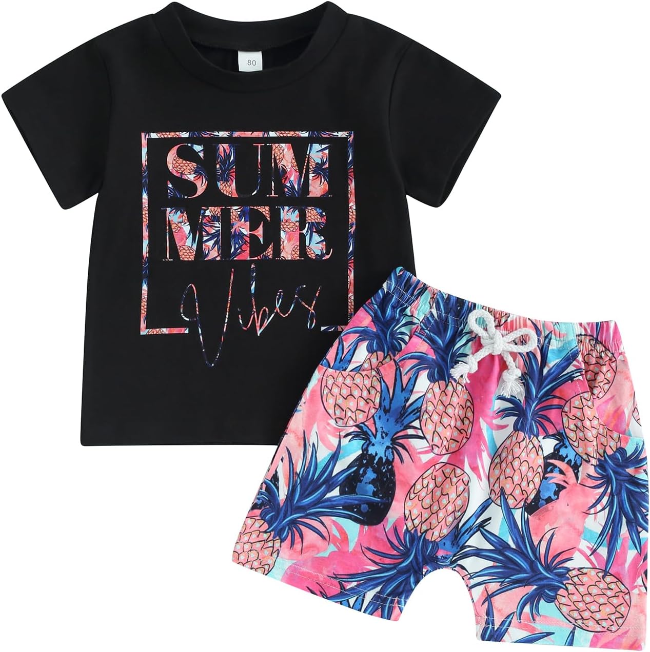 Citgeett Toddler Baby Boy Tropical Outfit Set