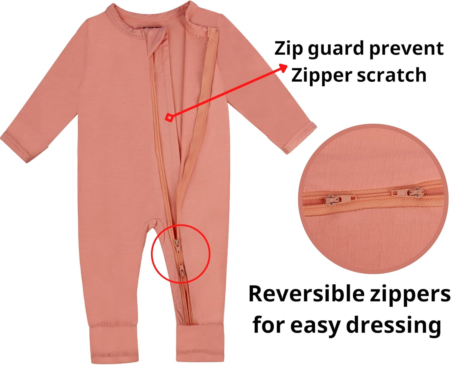 Guisby Baby Rompers 2-in-1 Pajamas
