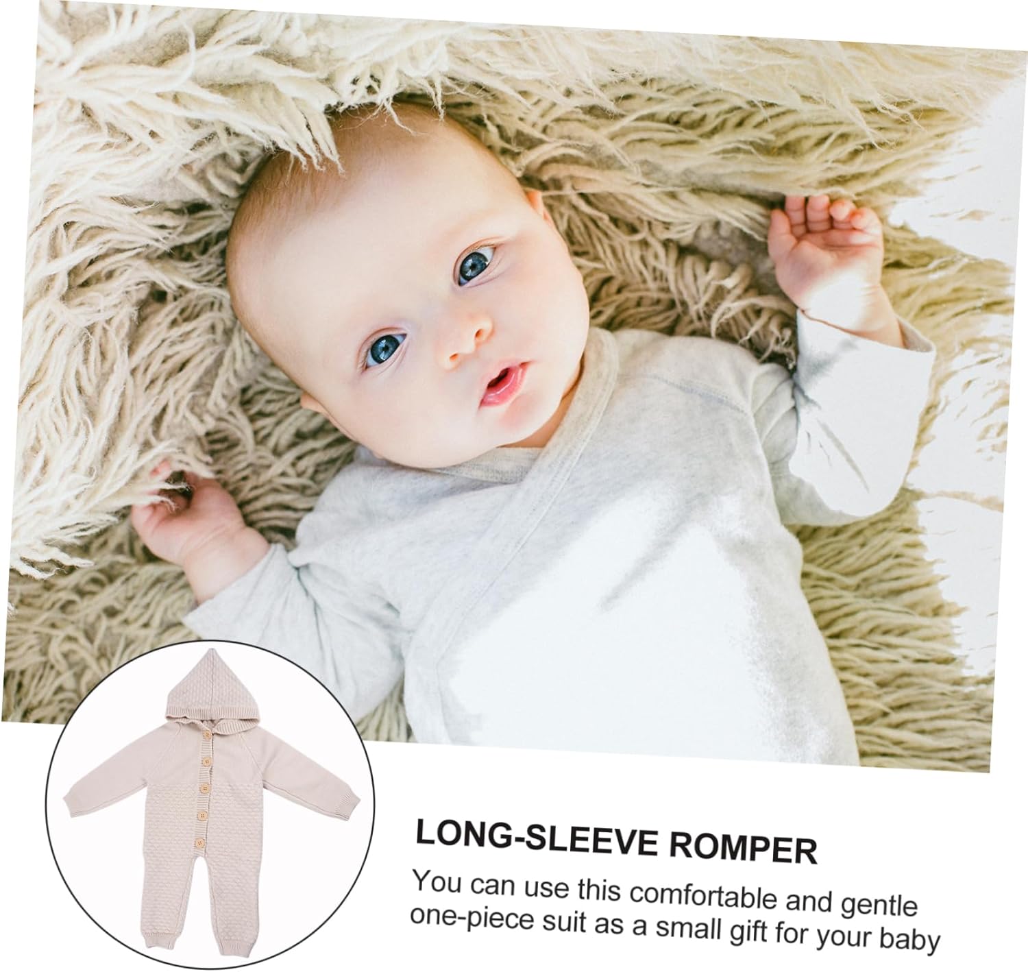 Stylish Rabbit Cashmere Romper for Newborns