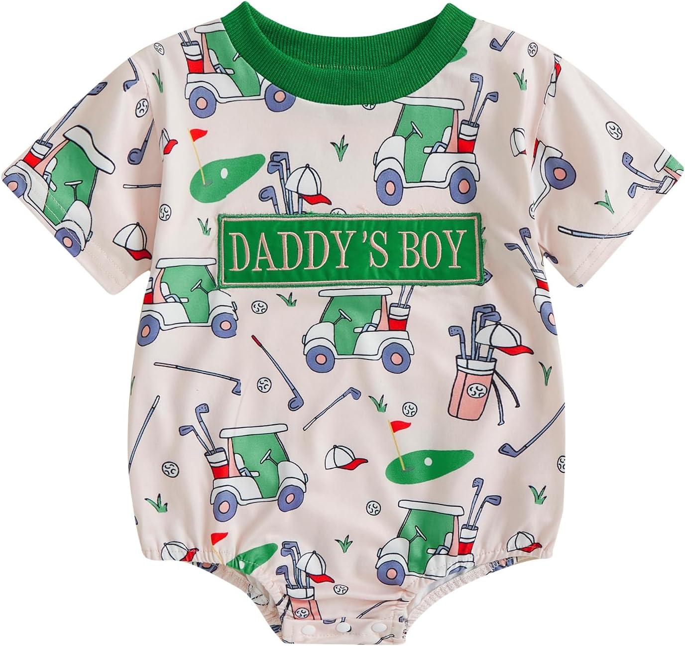 Golfer G Golfer Snug Romper for Baby boys Daddys Boy Golf Outfit