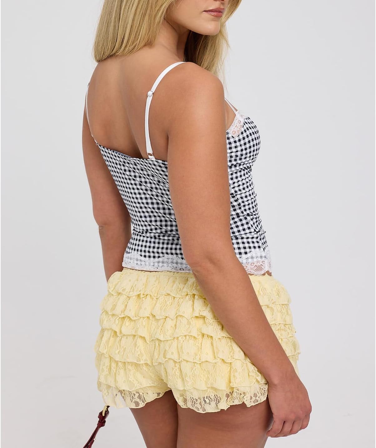 Foidiccx Y2K Ruffle Lace Bloomer Shorts