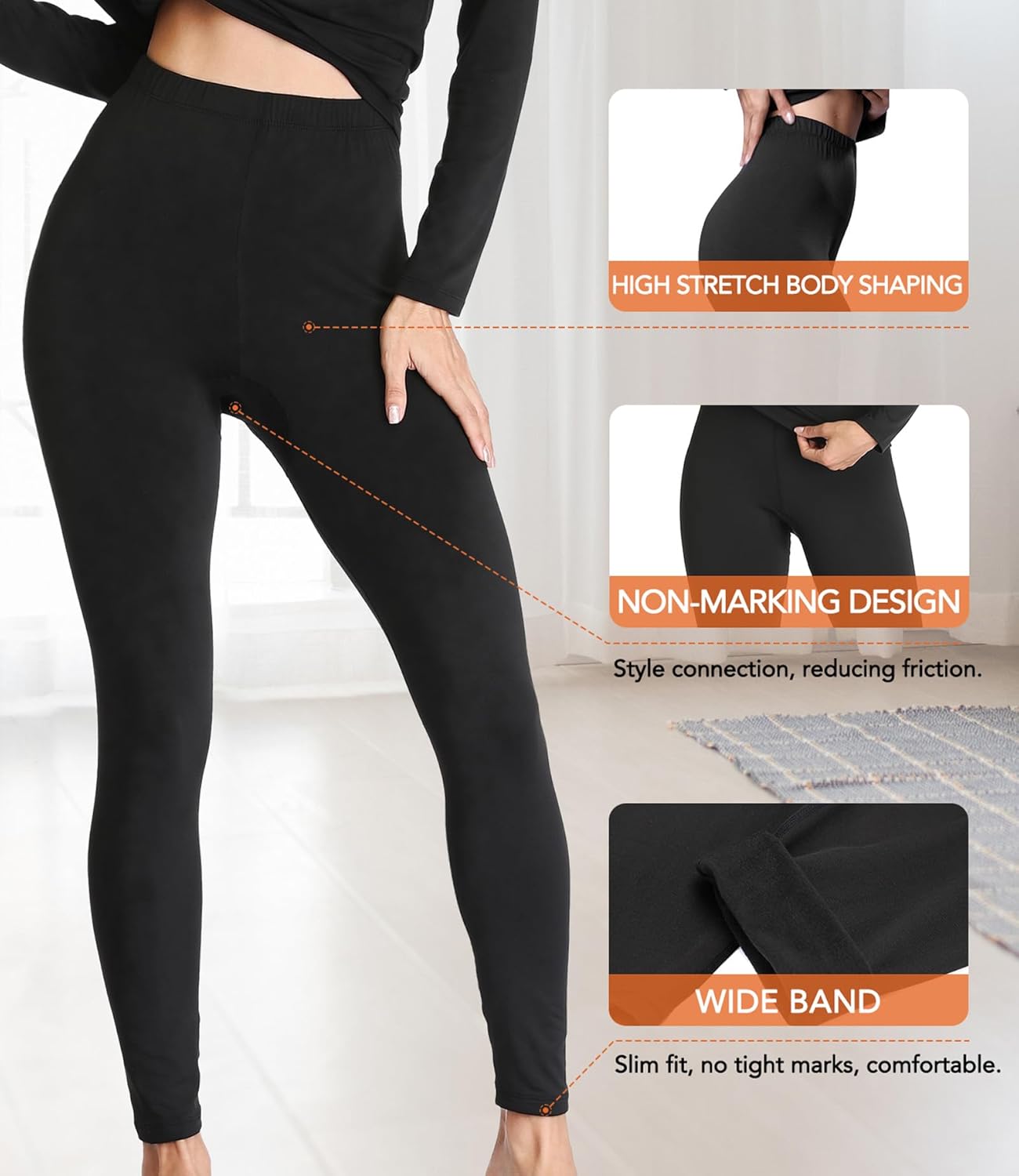 Womens Thermal Pajama Set for Winter