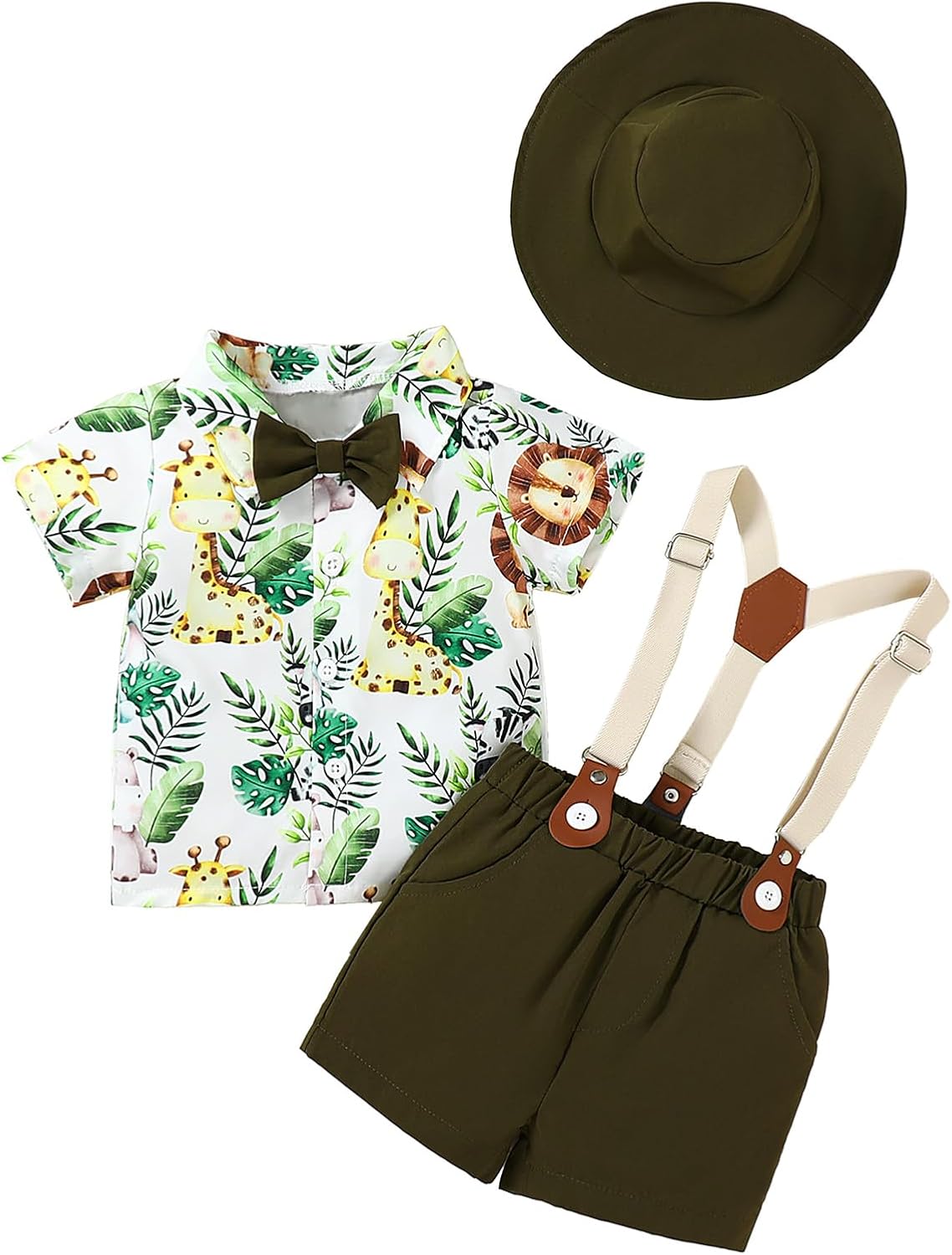 Baby Boy Summer Outfit with suspenders