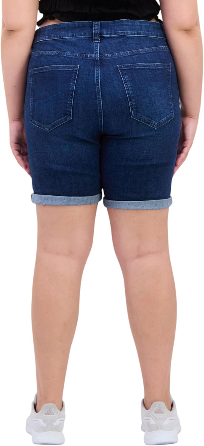 Celebrity Pink Womens Plus Size Bermuda Shorts Darkest Night 16W