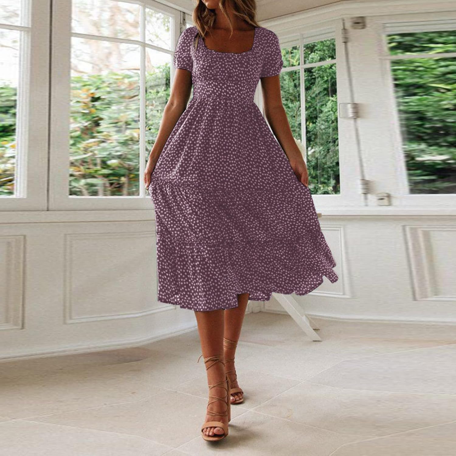 Bioxie 2025 Boho Casual Sundress for Women Beach Vacation Perfect