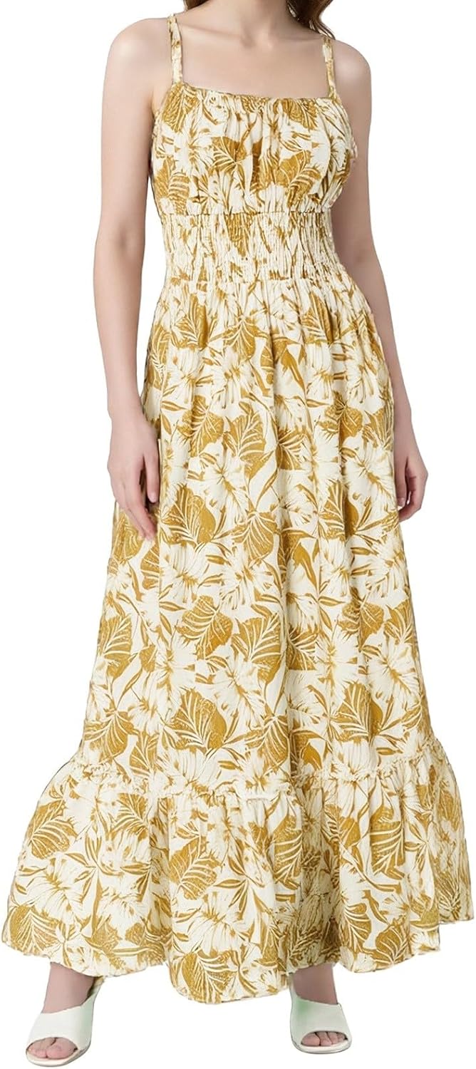 Floral Ruffle Beach Dress