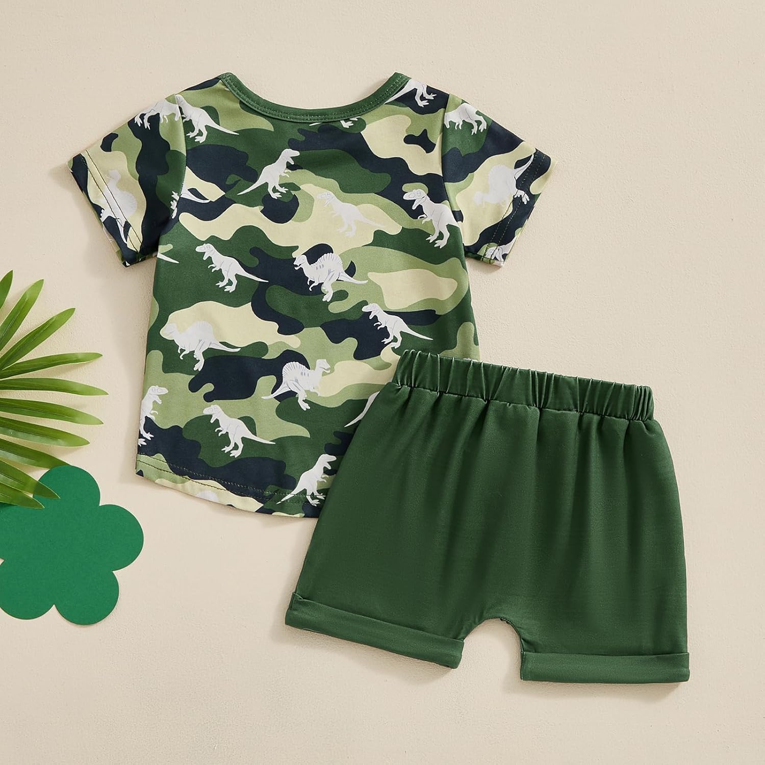 PUHHAPIEY Baby Boys tropical short sleeve t-shirt set
