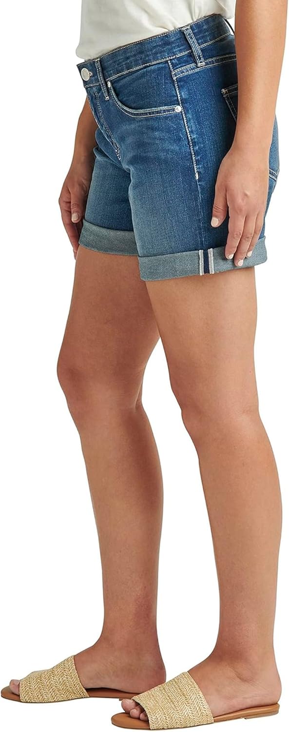JAG Womens Petite Alex Mid Rise Boyfriend Short