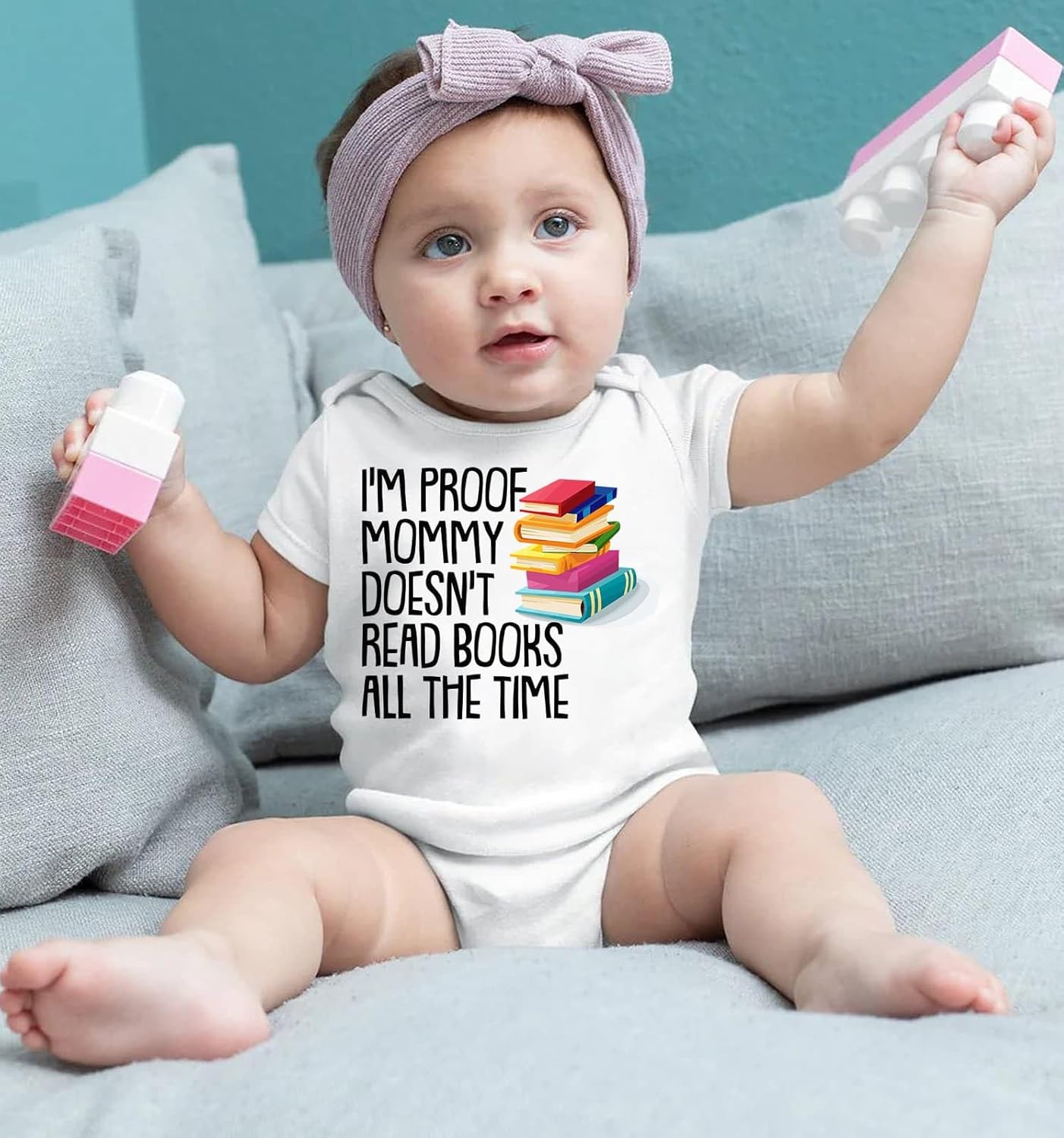 Proof Mommy Doesnt Read Books Too Frequently Newborn Romper