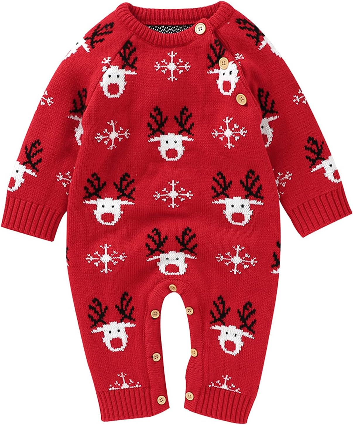 Cute Knitted Deer Romper for Baby