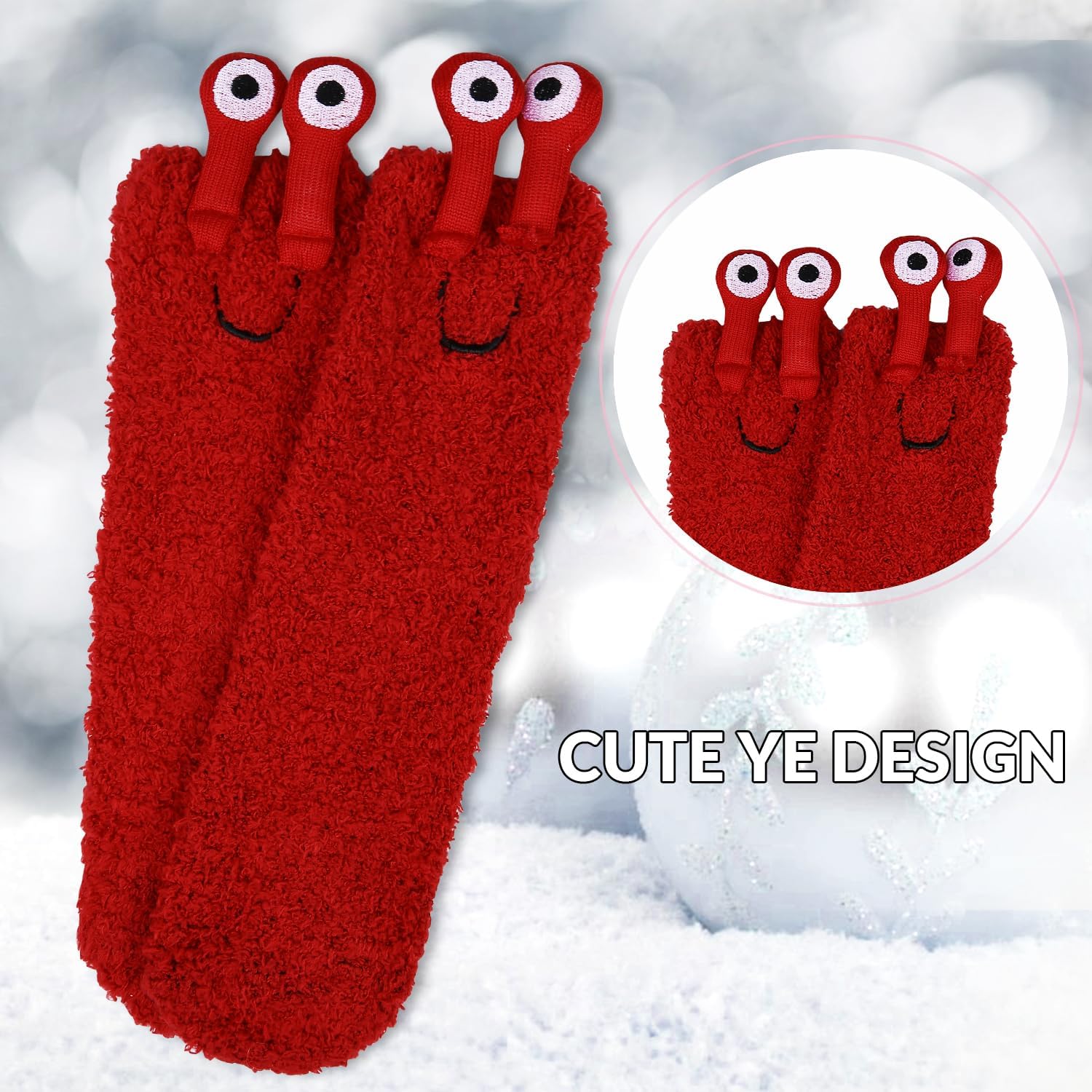 Cute Warm Fuzzy Socks with Grips for Girls