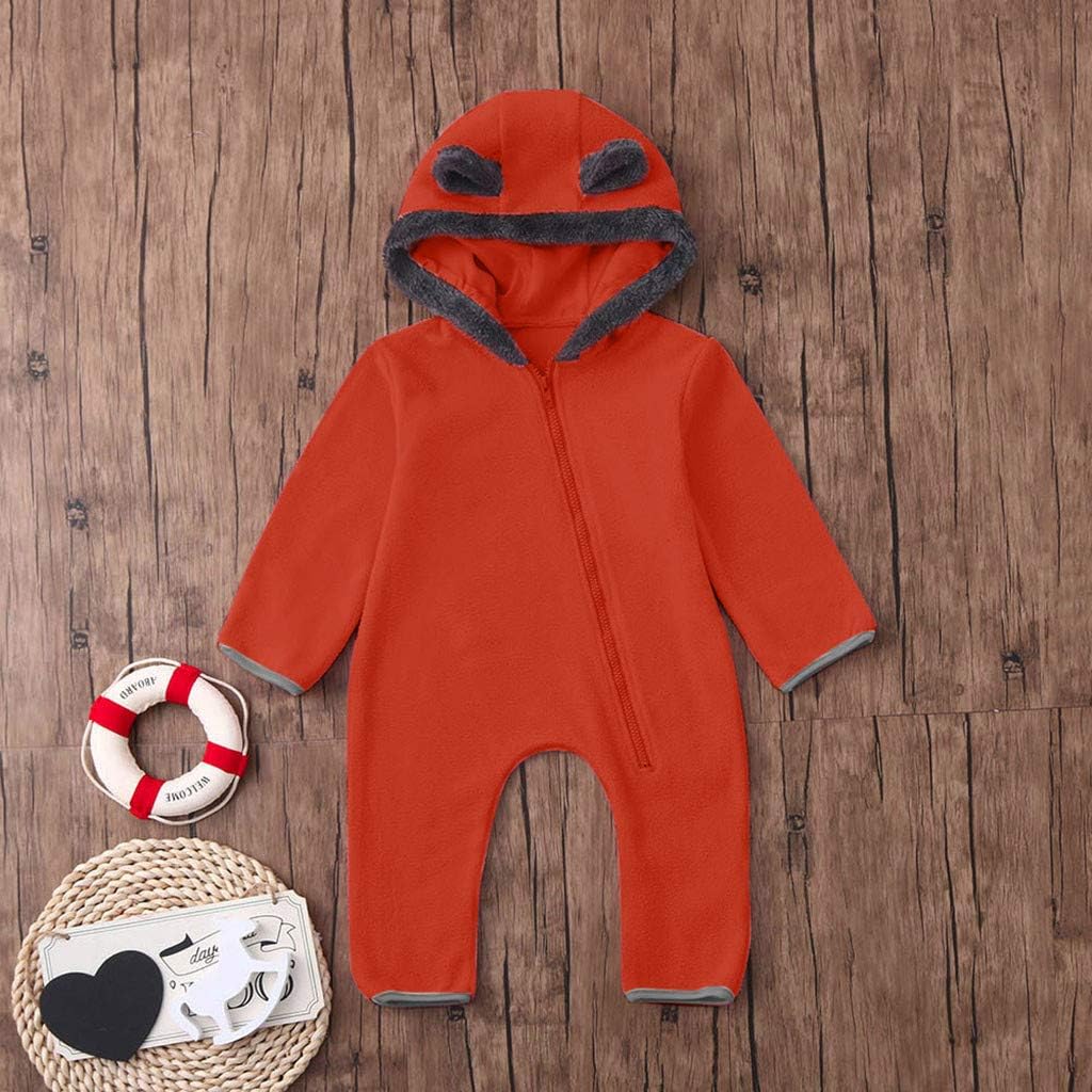 Adorable Cartoon Baby Boys Hoodie Romper