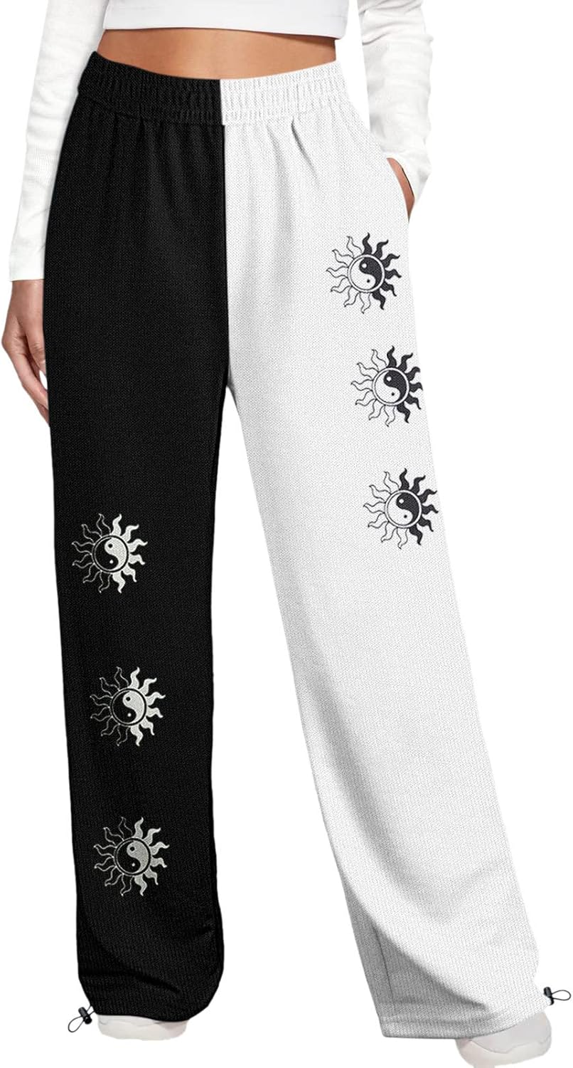 Joucful sweatpants for teenage girls Baggy high-waisted with pockets