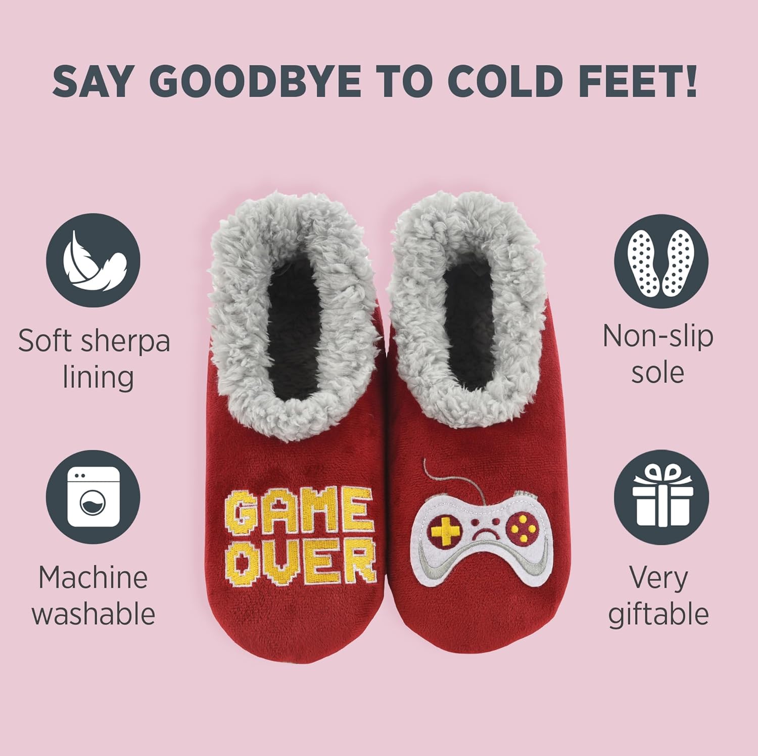 Snoozies Funny Pairable Slipper Socks for Women 1