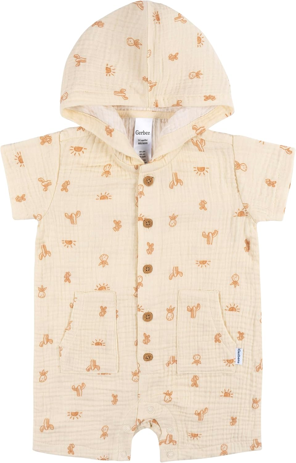 Gerber Baby Boys Lightweight Cotton Romper
