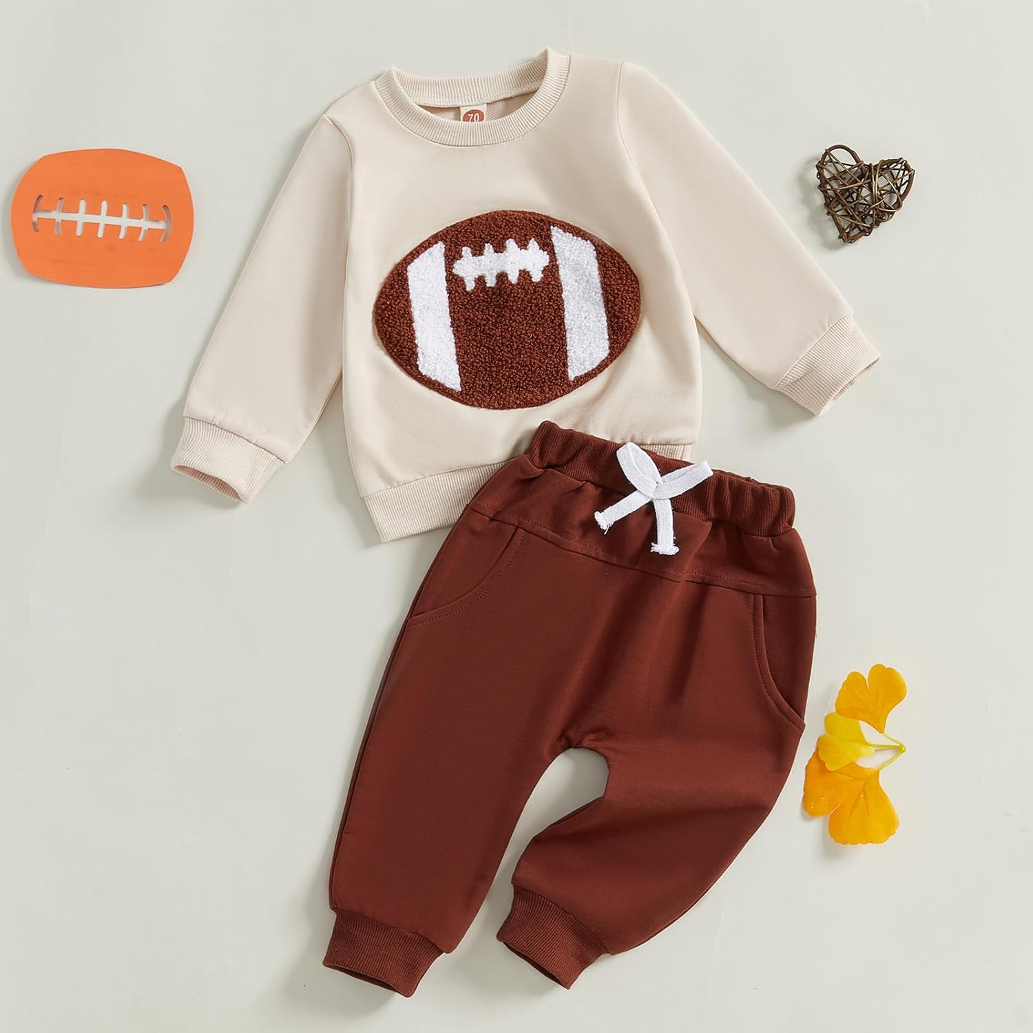 COORAL Boys Girls Football Set 2-Piece Toddler Outfit - Soft Stretchy