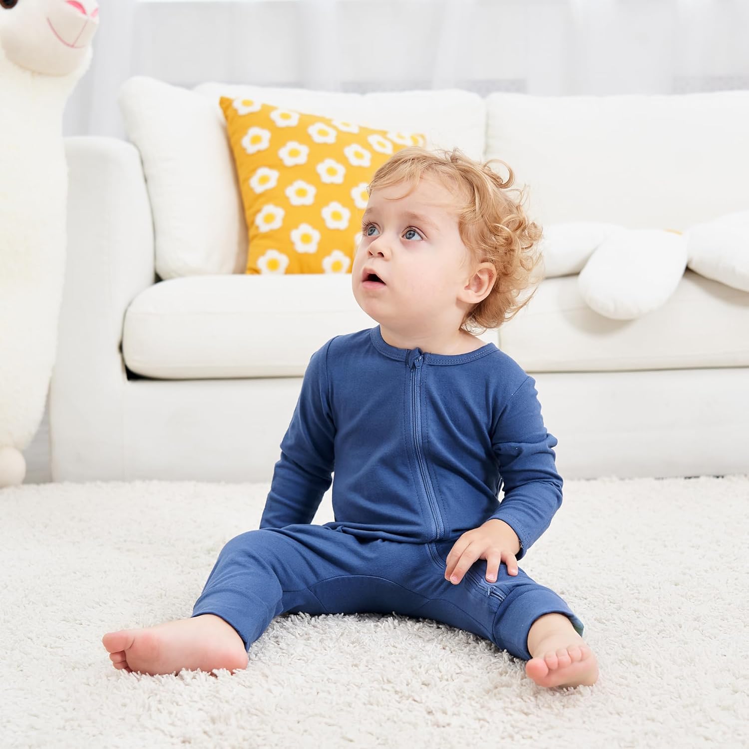 2-Pack Footless LongShort Sleeve Baby Romper with Zipper