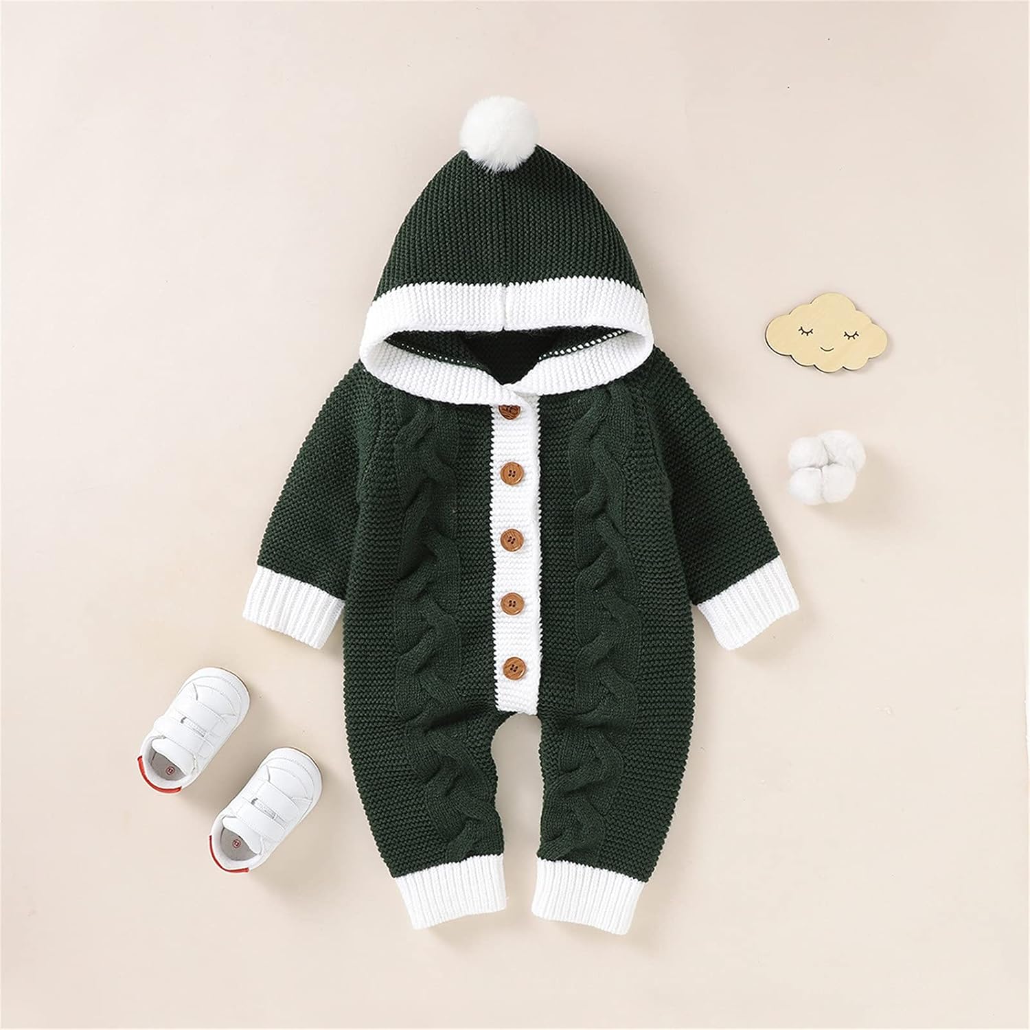 ToddlBy Christmas Romper Knit Jumpsuit for Baby Boys Girls