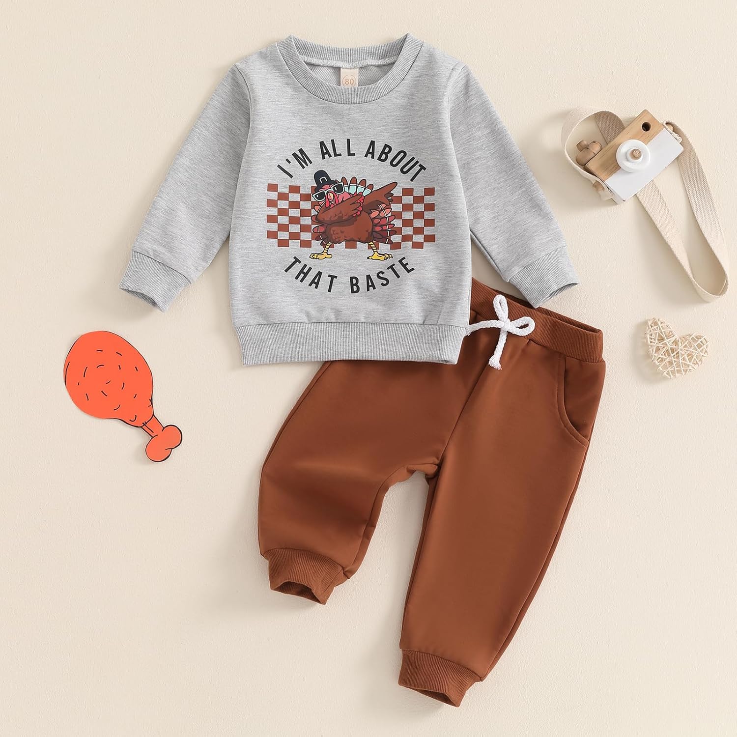 Amnnchya Toddler Boy Thanksgiving Outfit Set