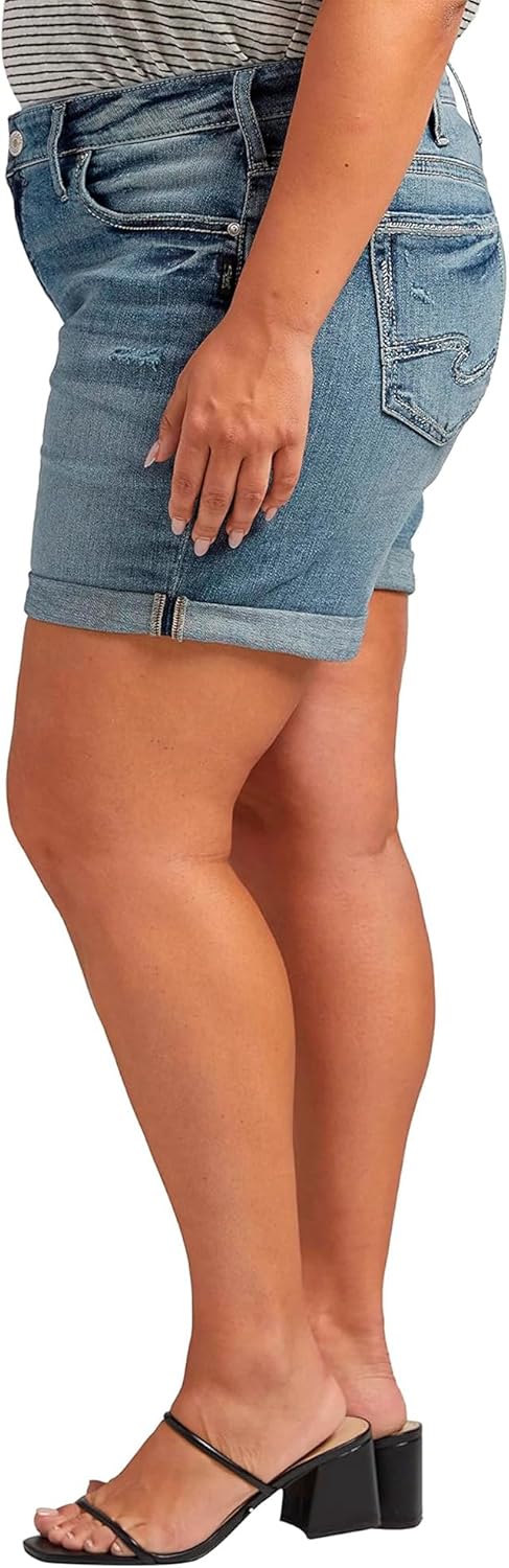 Silver Jeans Co Womens Plus Size Boyfriend Jeans