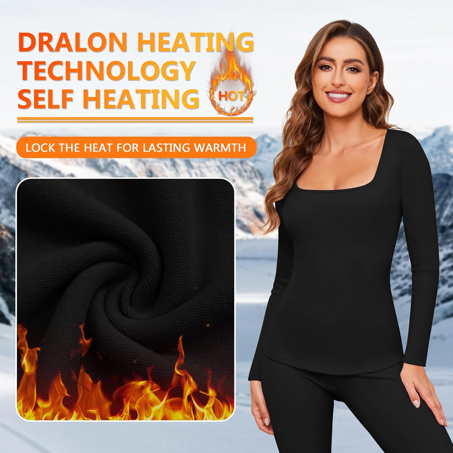 Soneven Thermal Underwear Set for Women