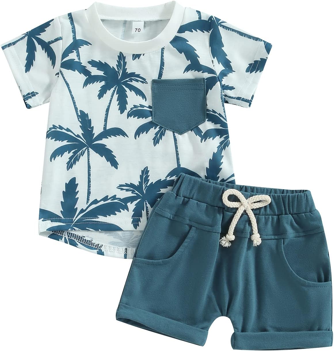 Afunbaby Toddler Boy Summer Outfits T-Shirts and Shorts