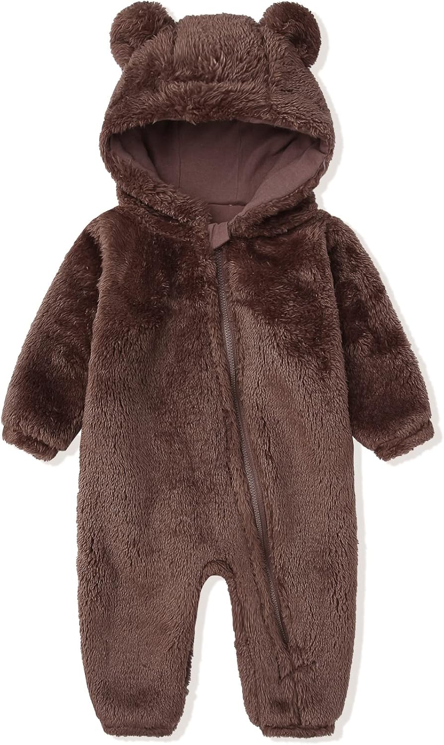 Babymine Newborn Baby Fleece Lined Romper for Baby Light Thermal