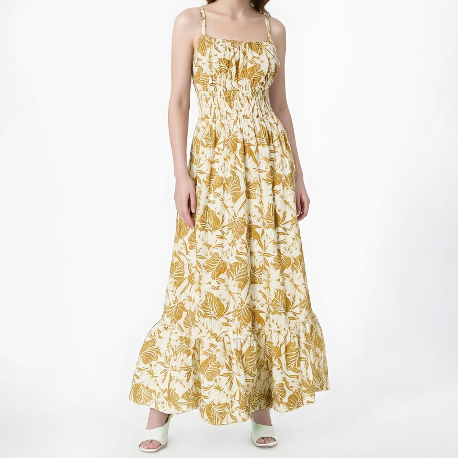 Floral Ruffle Beach Dress