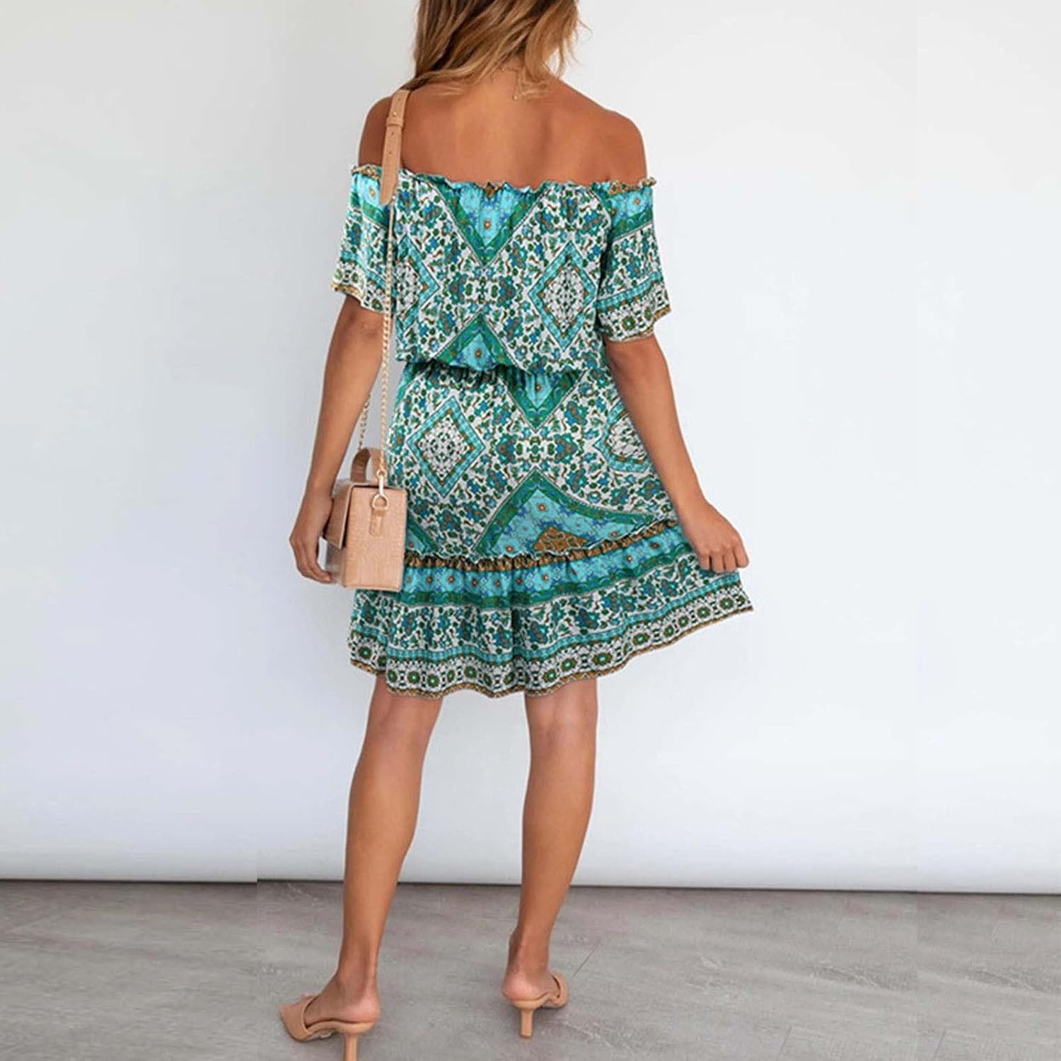 Elegant Bohemian Floral Midi Dress