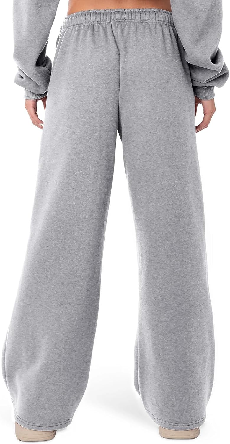 AIWPSTOIN Womens Wide Leg Elastic High Waist Sweatpants