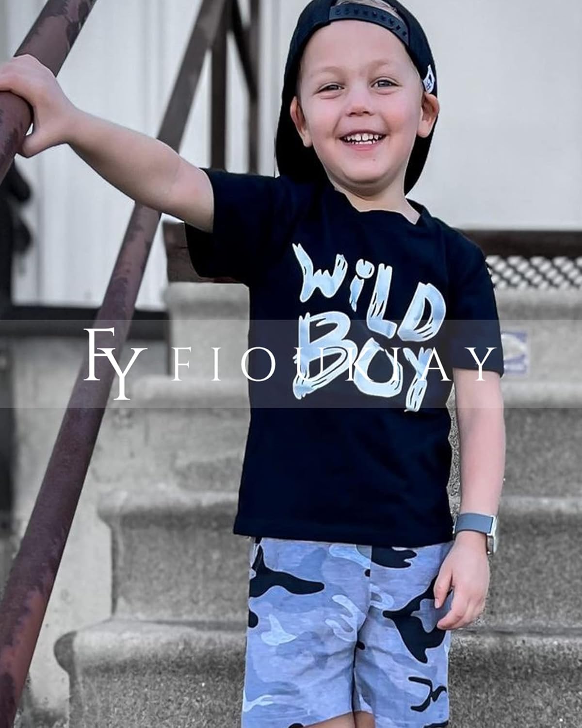 Liwiow Toddler Camo Set - Funny Letter T-Shirt Shorts