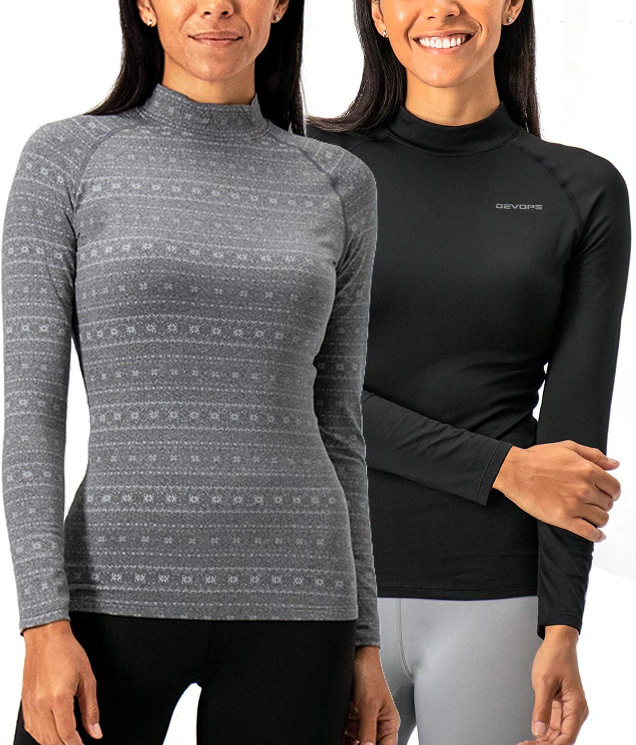 Devops Womens Thermal Long Sleeve Baselayer Micro Fleece