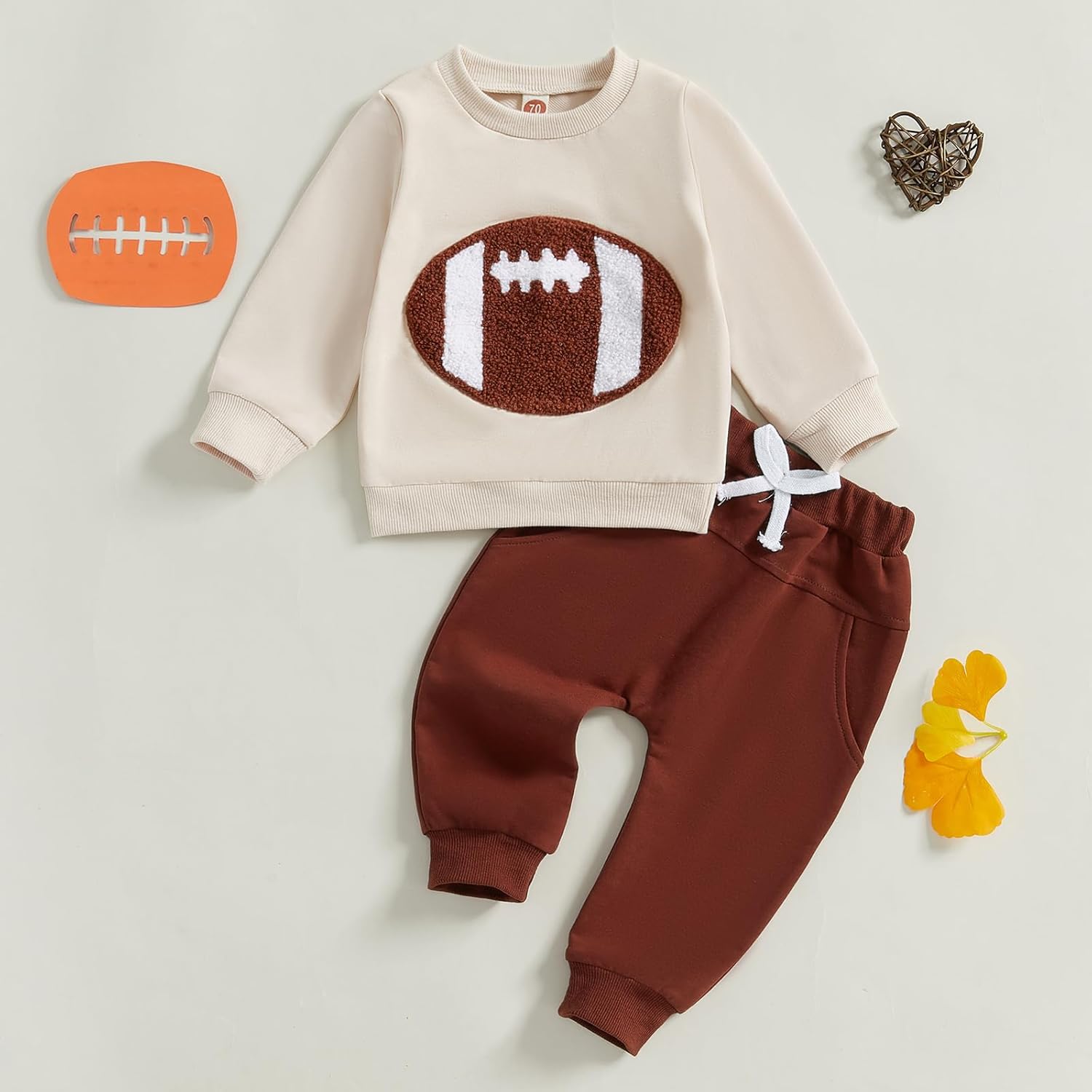 COORAL Boys Girls Football Set 2-Piece Toddler Outfit - Soft Stretchy
