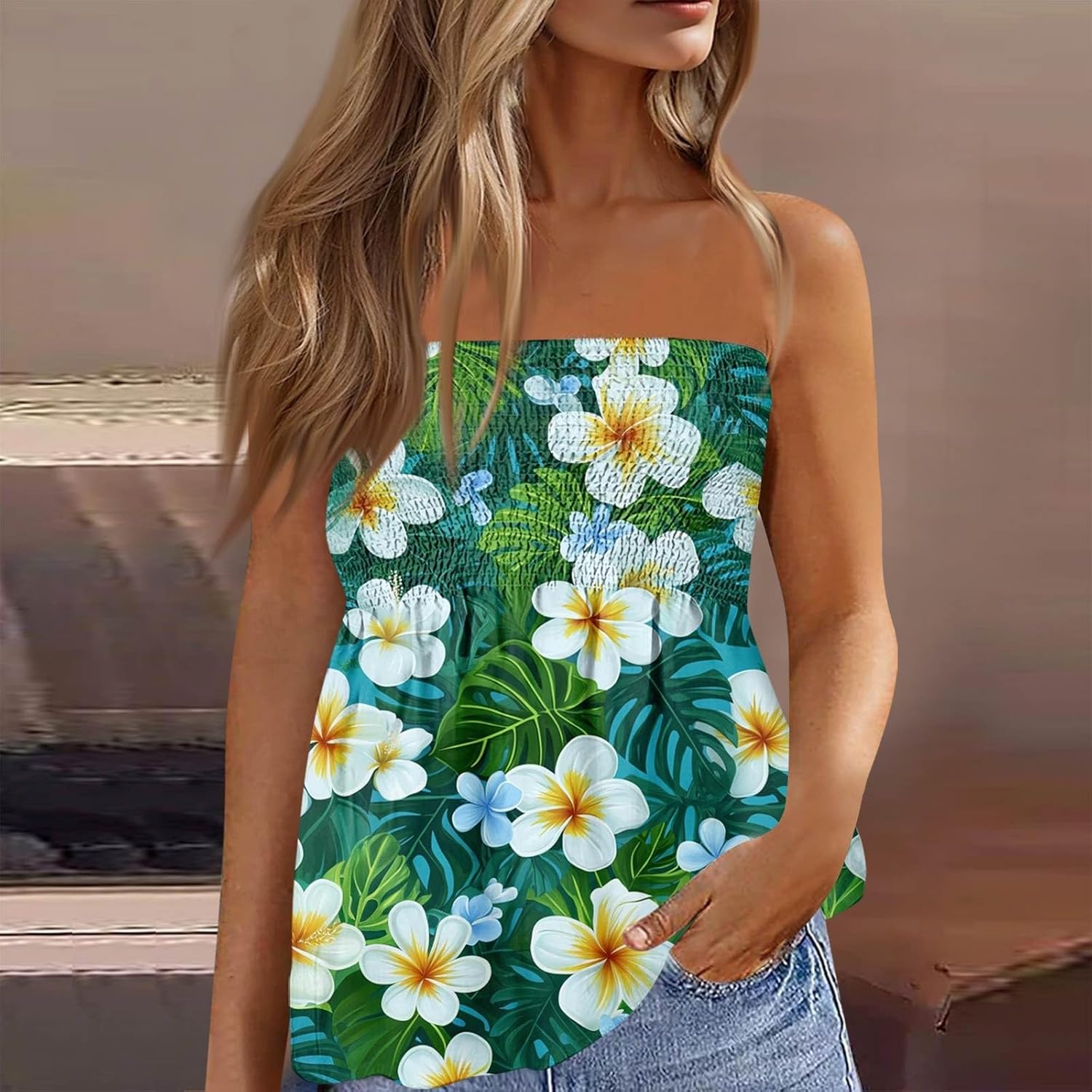 2025 Summer Floral Tube Top for Women 1