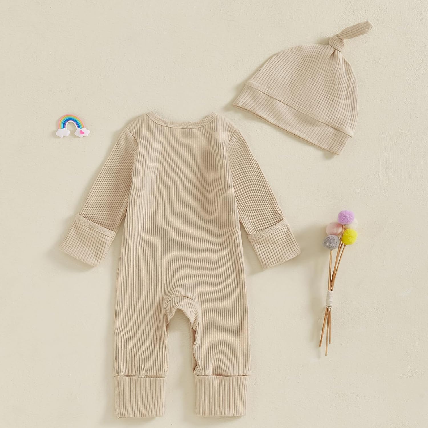 Gentle Baby romper with snap closure for easy diapering