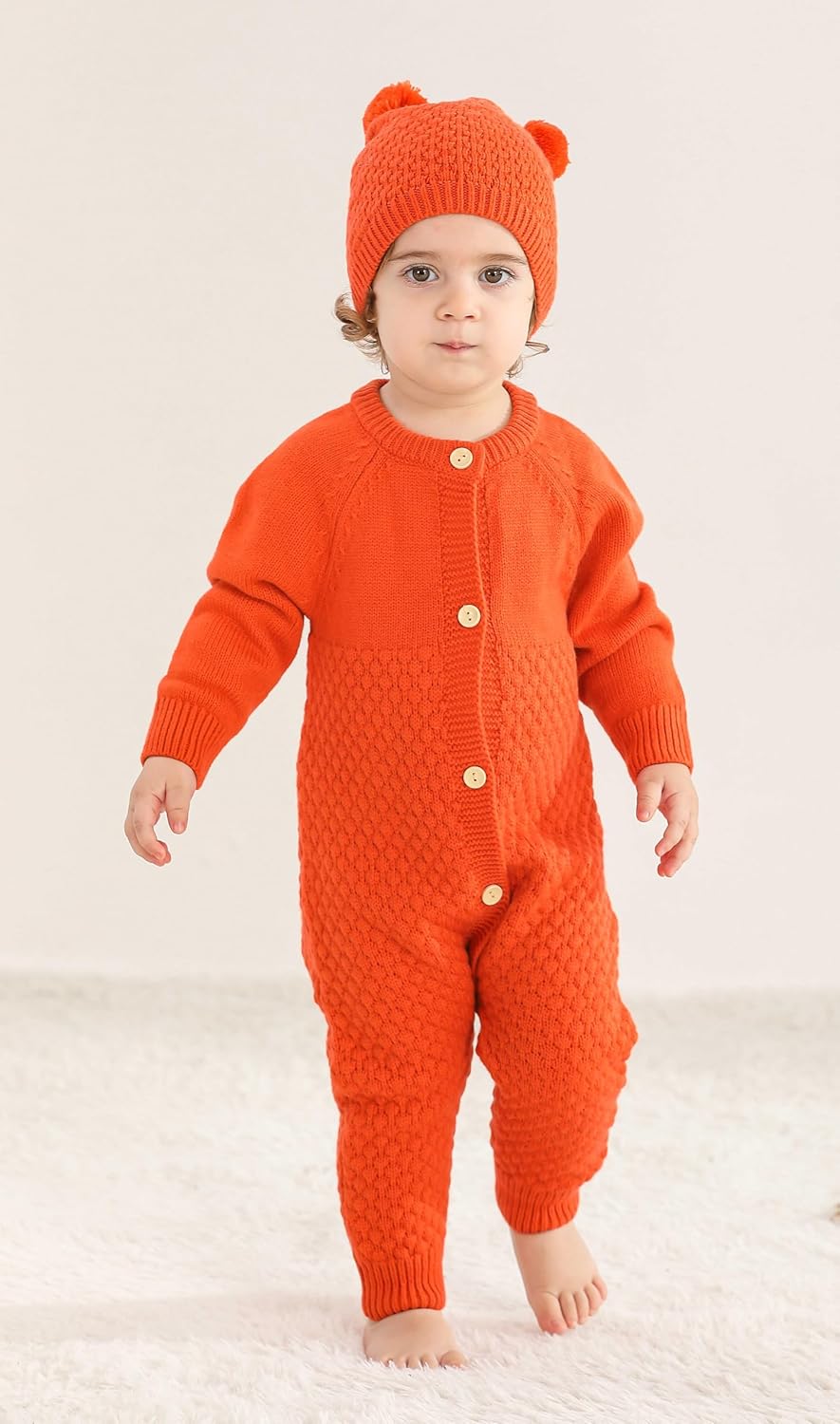 Newborn Baby Boy WinterRomper Long Sleeve Knitted Set 0-24Months
