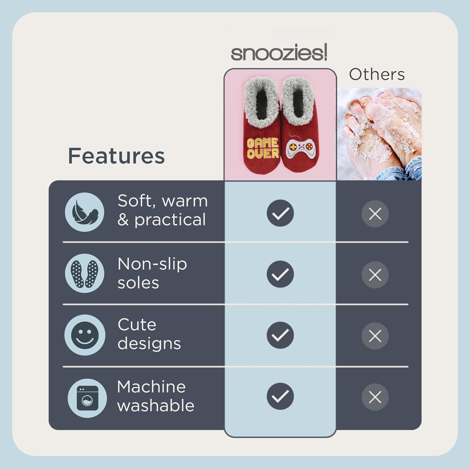 Snoozies Funny Pairable Slipper Socks for Women 1
