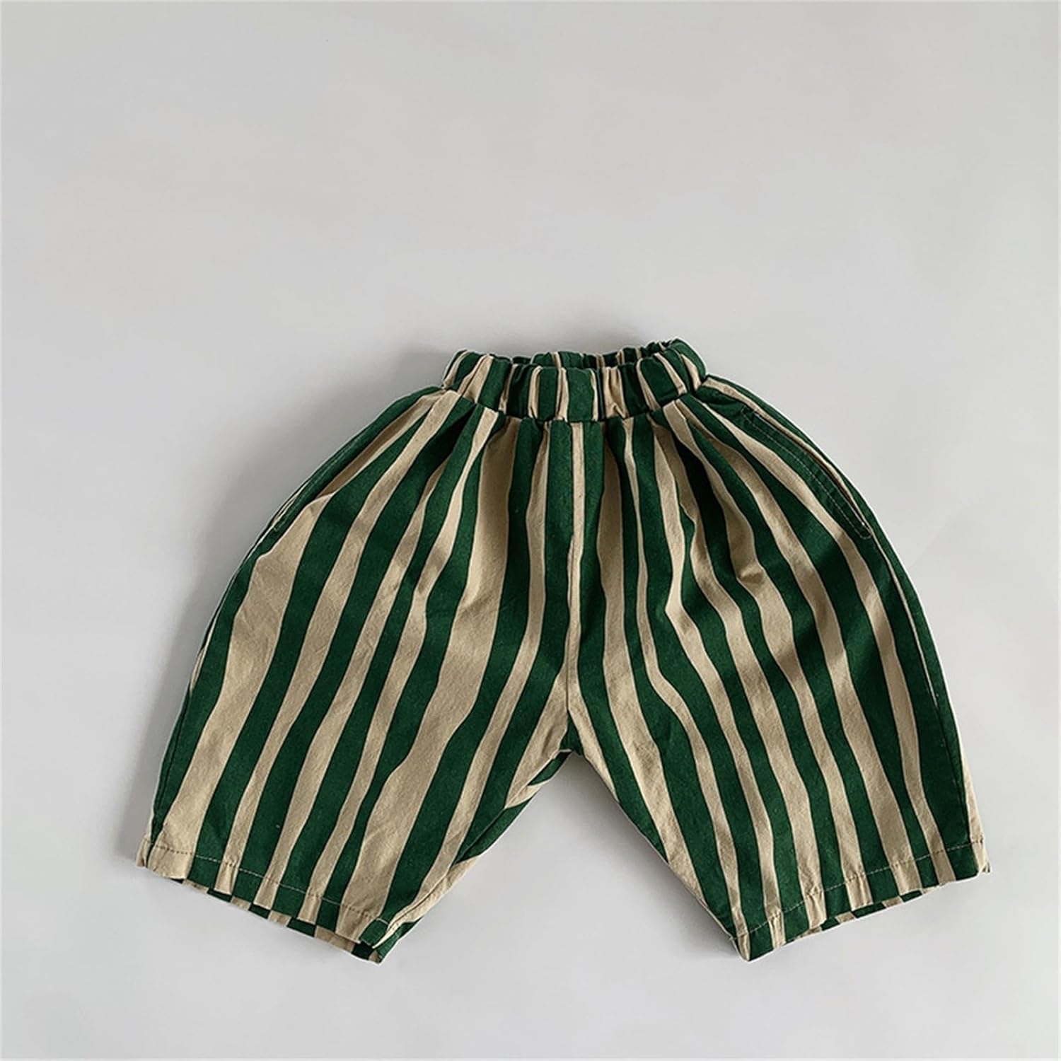 Comfortable Stripe Elastic Waist Pants for Boys Classic Summer Fit
