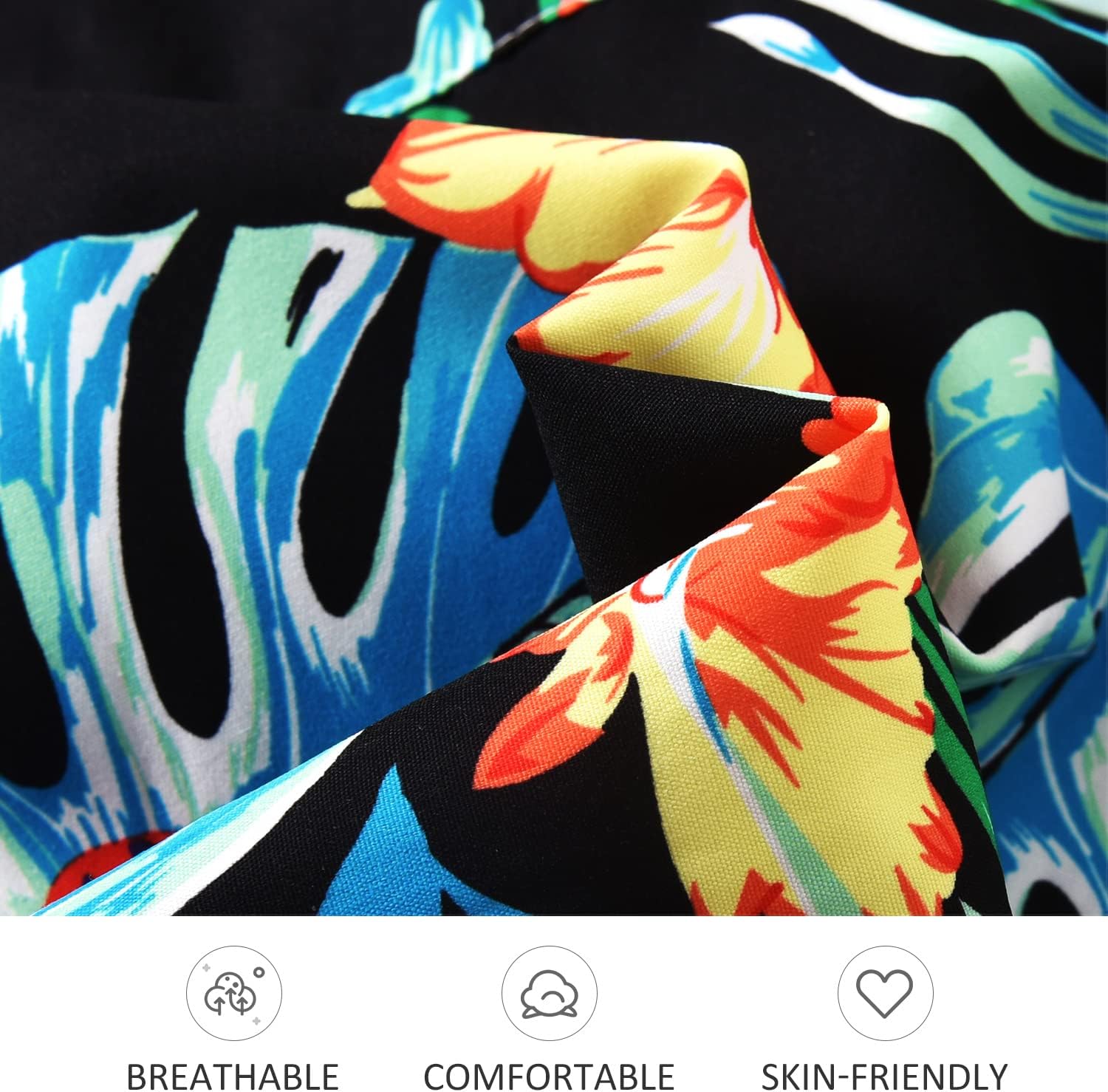 Fioukiay Unique Bowtie Floral Hawaiian Outfits for Boys summer beach wear