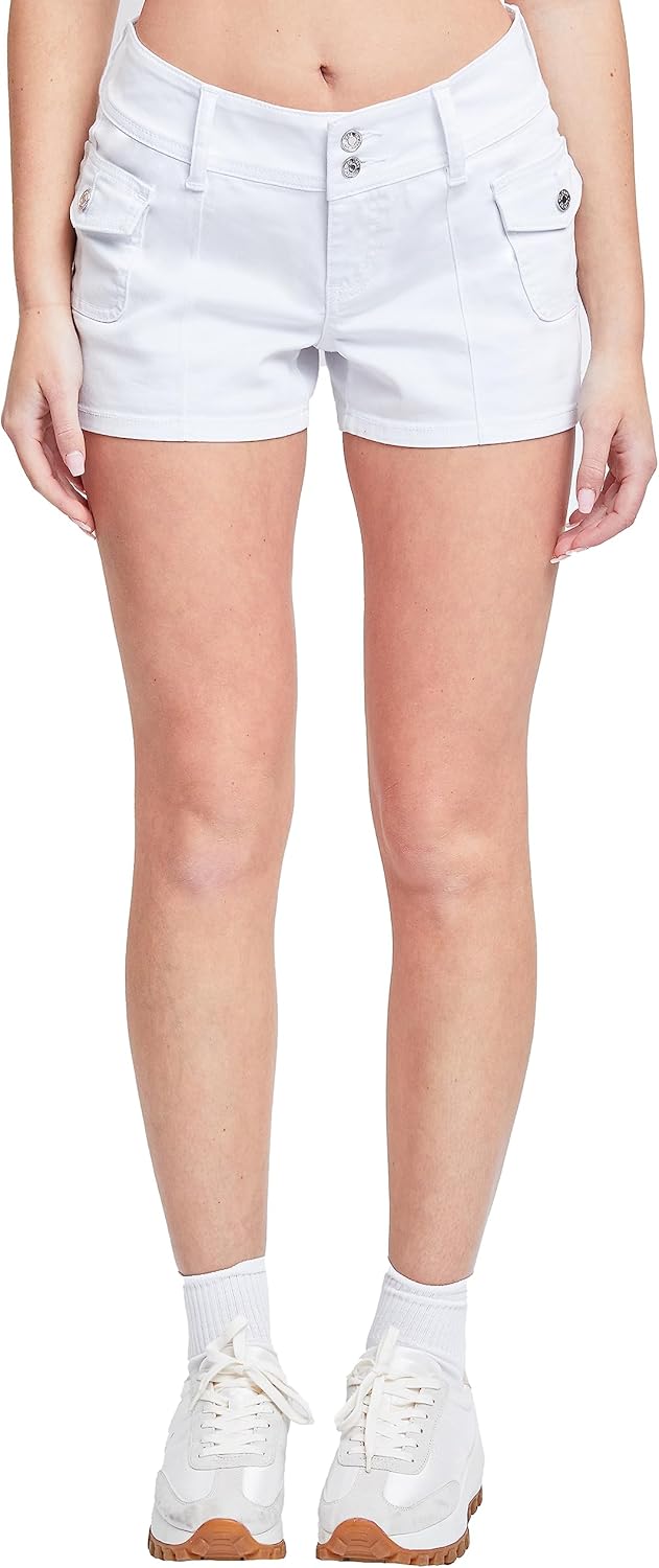 Trendy Womens Denim Shorts with Side Pockets