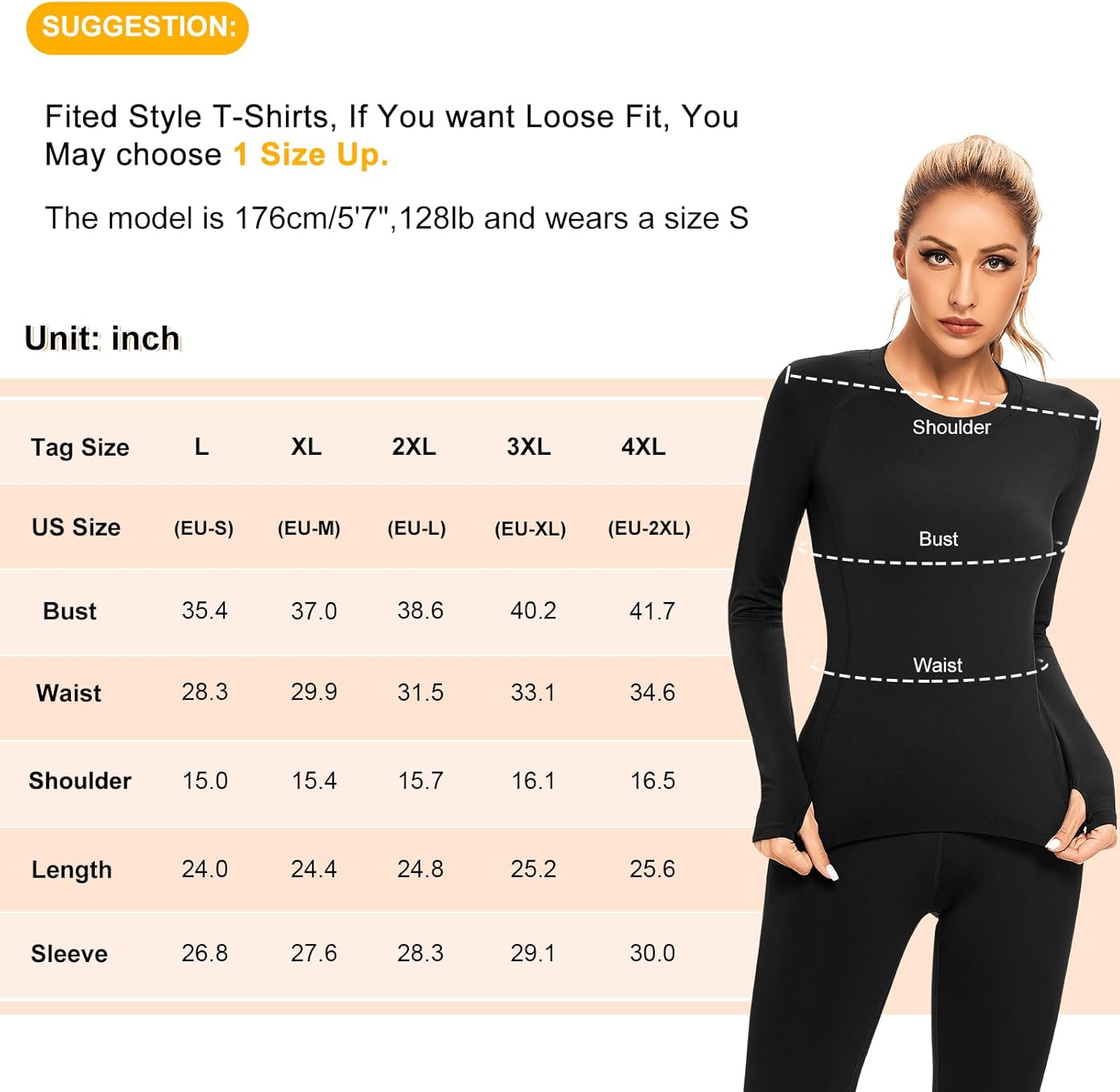 Warm Micro Fleece Thermal Base Layer Under shirt Women