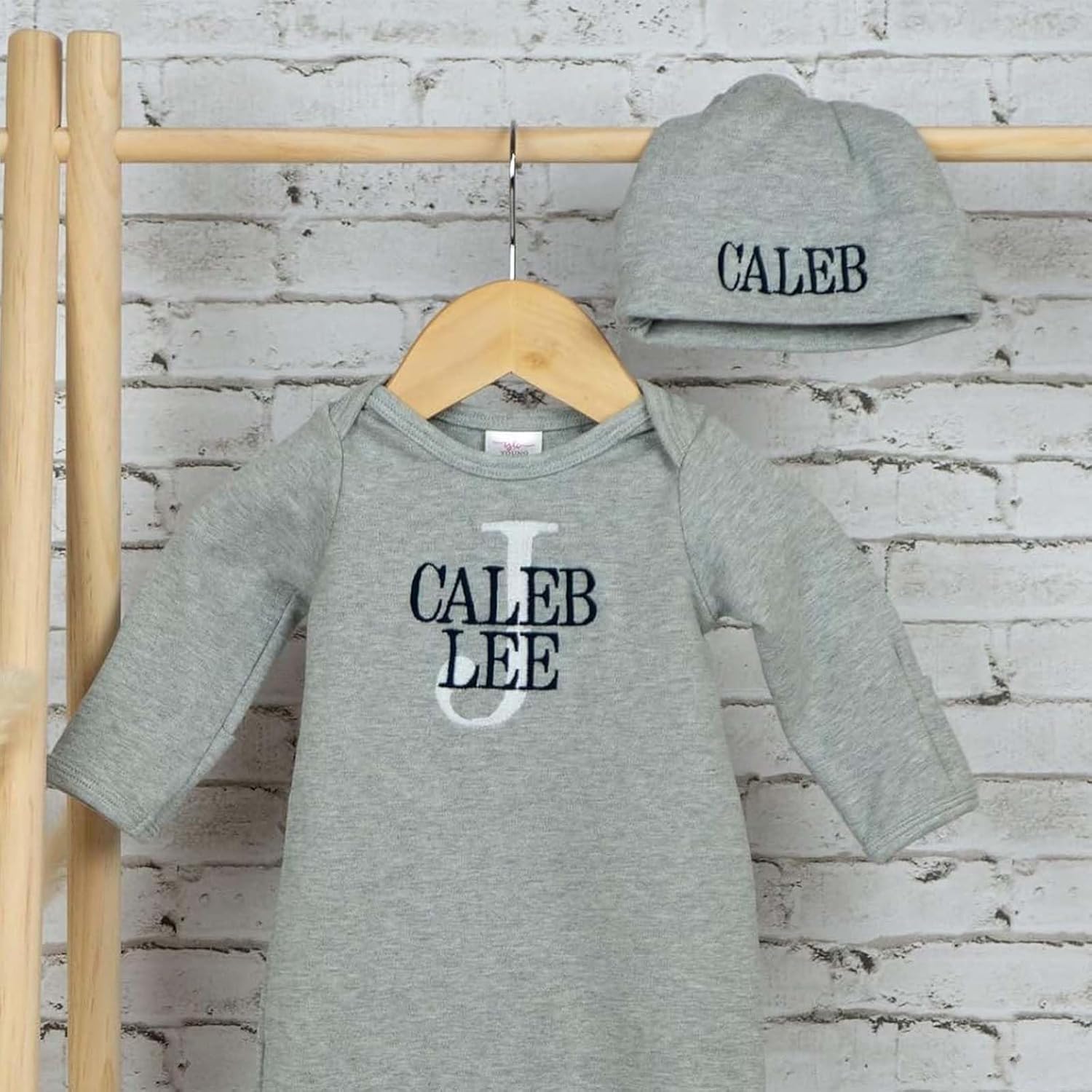 Personalized Newborn Baby Coming Home Outfit Custom Embroidered