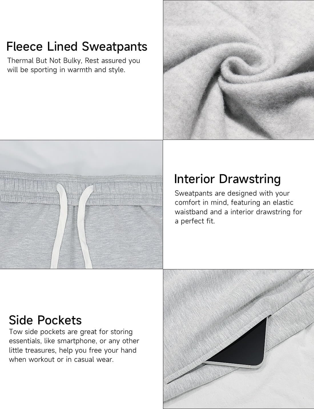 Warm Fleece-Lined Womens Pullover Sweatpants for Winter