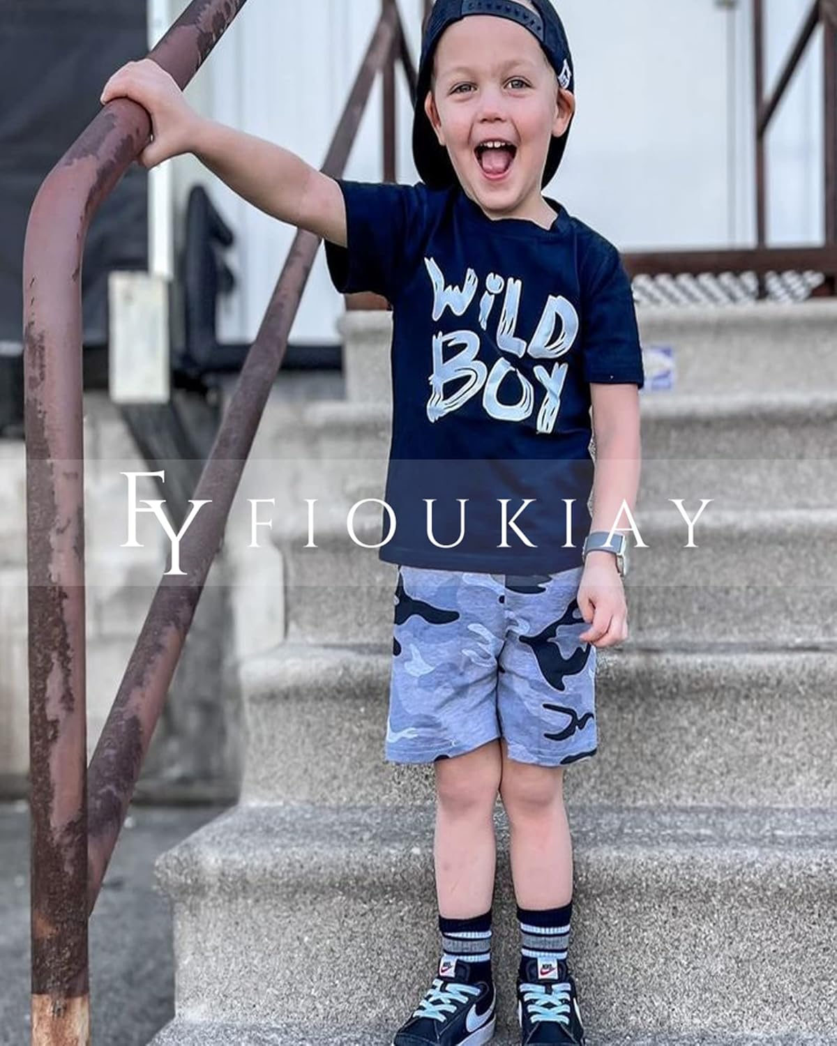 Liwiow Toddler Camo Set - Funny Letter T-Shirt Shorts