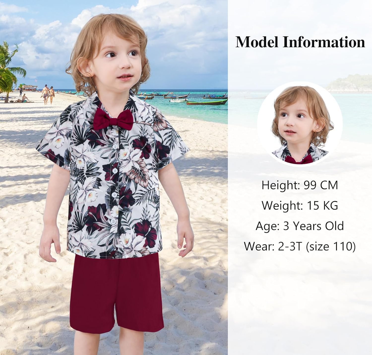 Creative Hawaiian-Style Boys Shorts Set for Toddlers
