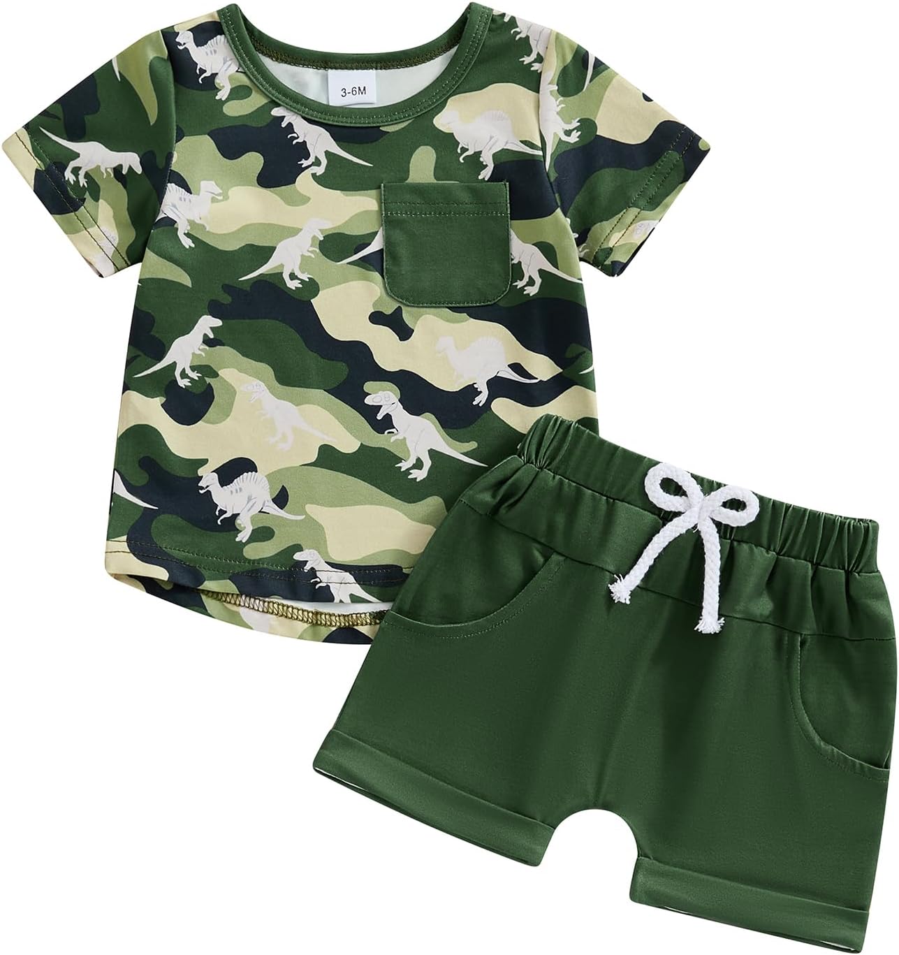 PUHHAPIEY Baby Boys tropical short sleeve t-shirt set